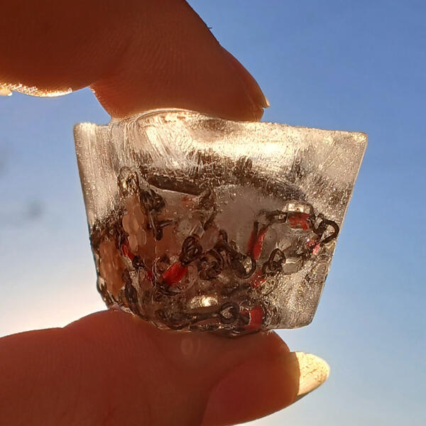 rosary in ice